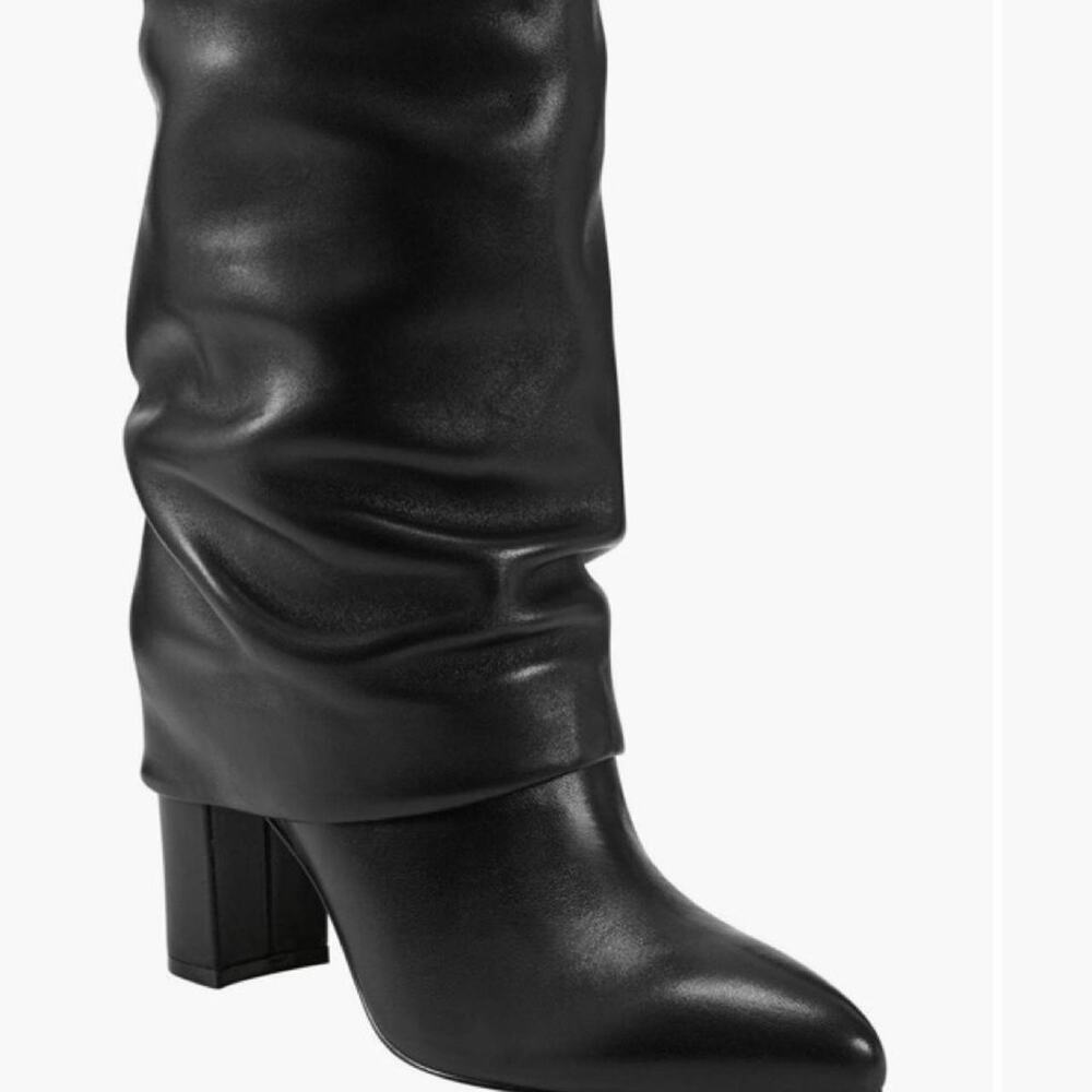 Marc fisher black leather knee
